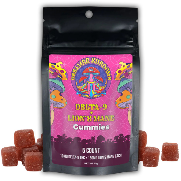 Dreamer Shrooms Lion’s Mane + Delta 9 THC Gummies - 5 count