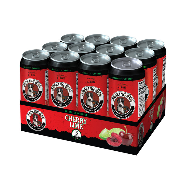 Smoking Dog Delta 9 THC Infused Seltzer - Cherry Lime 5mg
