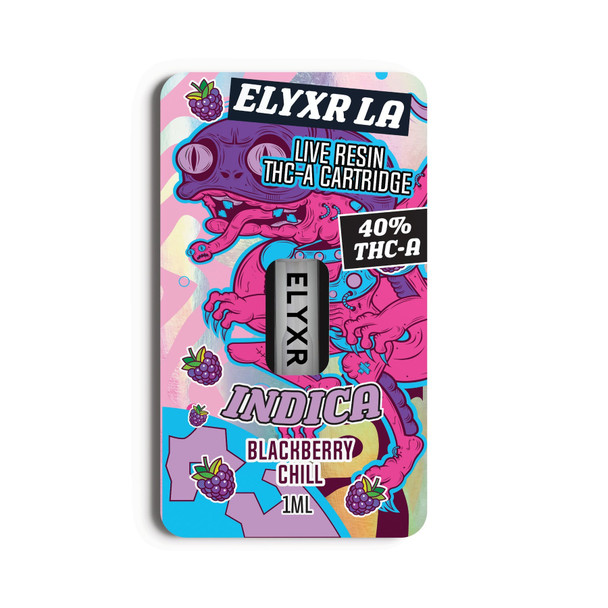 Elyxr Live Resin 40% THCA 1G Vape Cartridge - Blackberry Chill