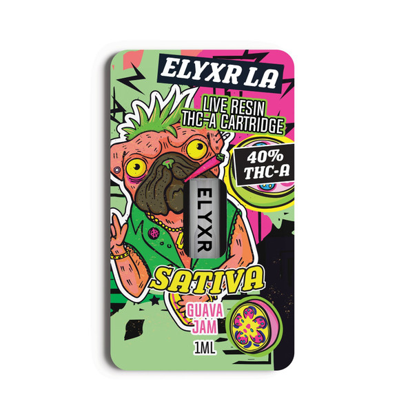 Elyxr Live Resin 40% THCA 1G Vape Cartridge - Guava Jam