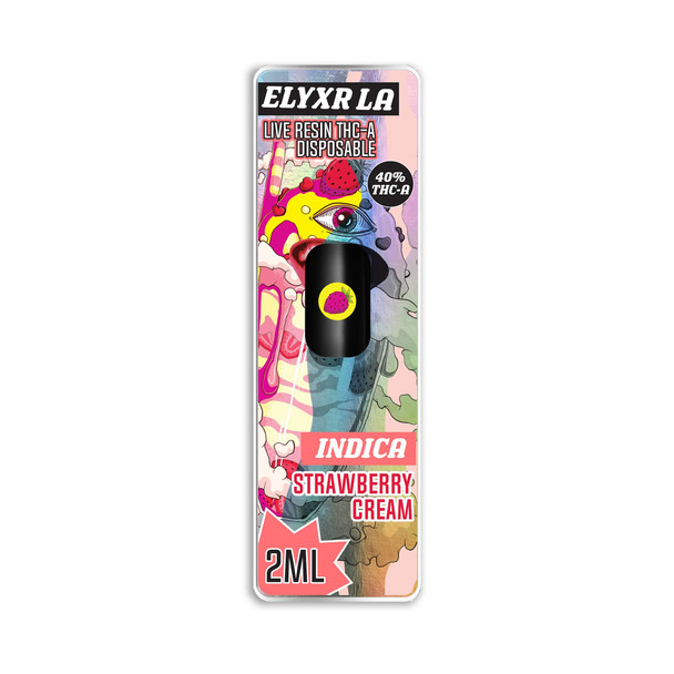 Elyxr Live Resin 40% THCA Disposable Vape Pen - Strawberry Cream 2ml