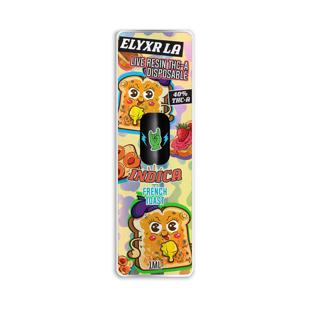 Elyxr Live Resin 40% THCA Disposable Vape Pen - French Toast 1ml