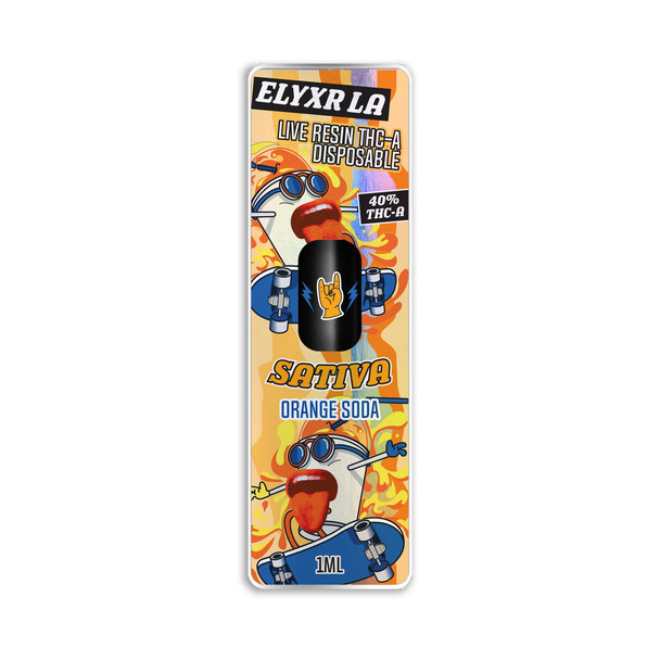 Elyxr Live Resin 40% THCA Disposable Vape Pen - Orange Soda 1ml