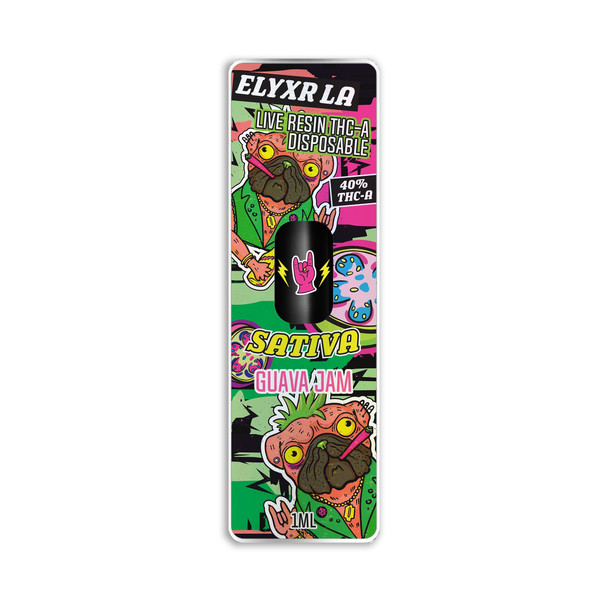Elyxr Live Resin 40% THCA Disposable Vape Pen - Guava Jam 1ml