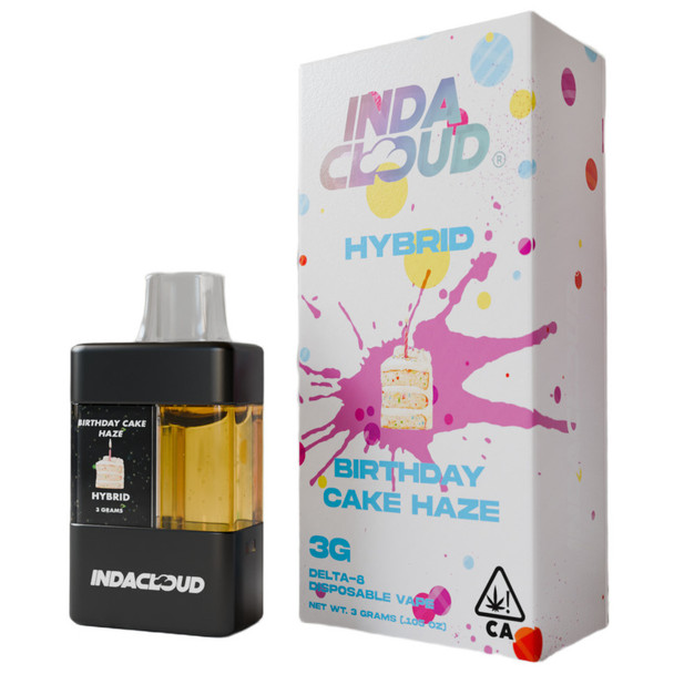 IndaCloud Delta 8 THC 3G Disposable Vape Pen - Birthday Cake Haze