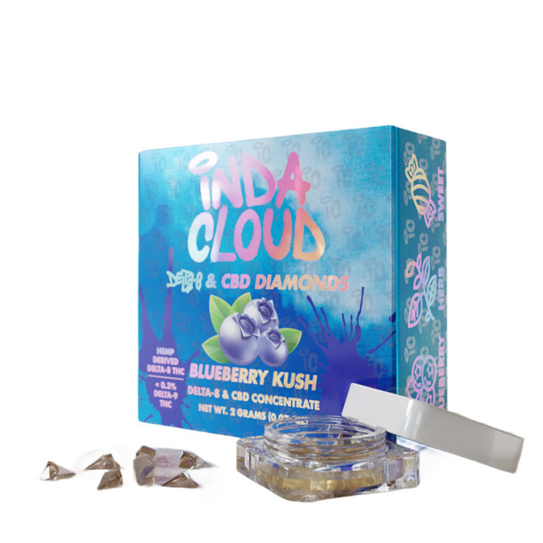 IndaCloud Delta 8 THC + CBD Diamonds - Blueberry Kush IndaCloud Delta 8 THC + CBD Diamonds - Blueberry Kush
