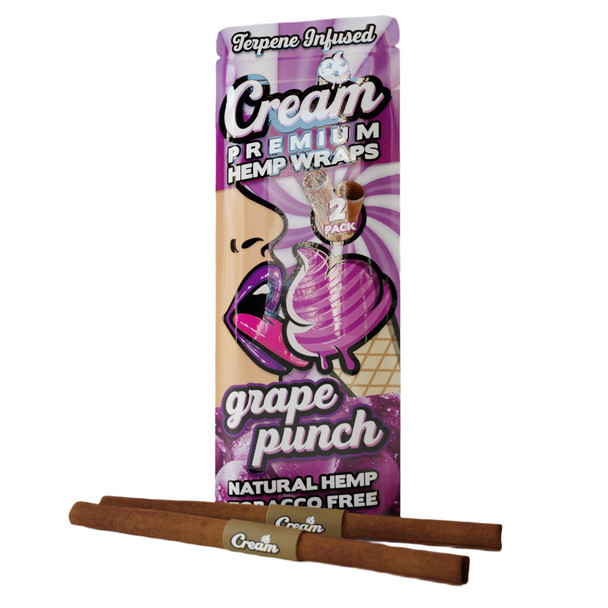 IndaCloud Terpene Infused Cream Premium Hemp Wraps - Grape Punch