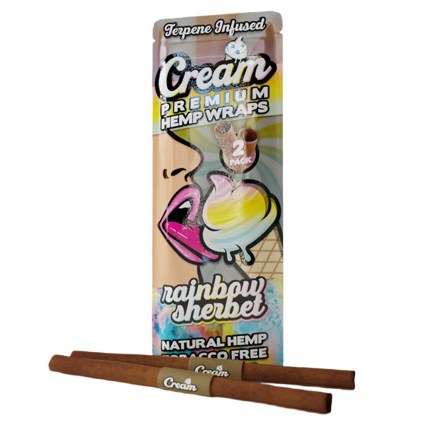 IndaCloud Terpene Infused Cream Premium Hemp Wraps - Rainbow Sherbert