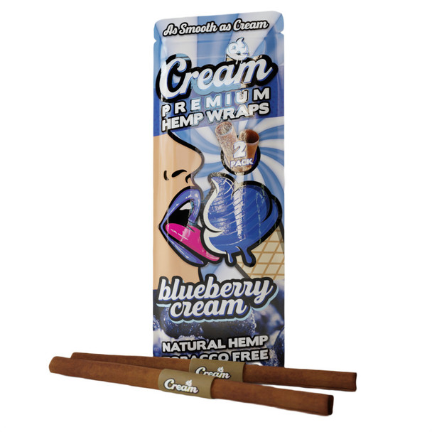 IndaCloud Terpene Infused Cream Premium Hemp Wraps - Blueberry Cream