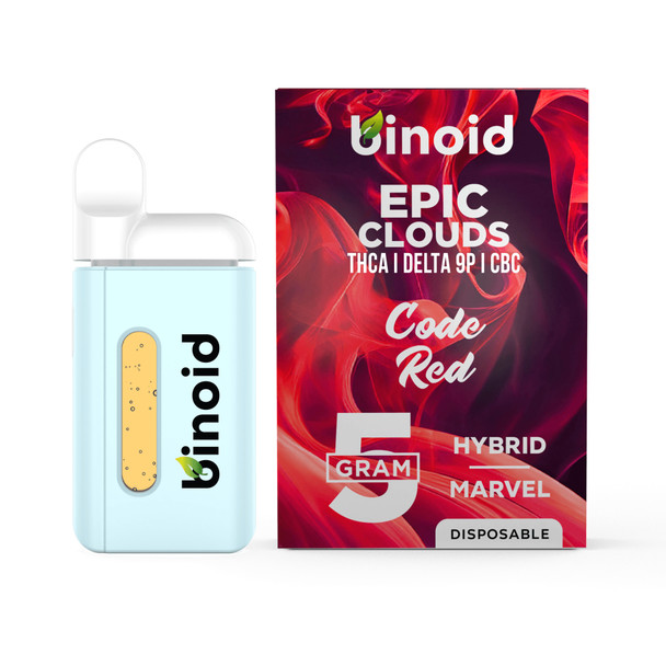 Binoid Epic Clouds THCA Live Resin Blend 5G Disposable Vape Pen - Code Red
