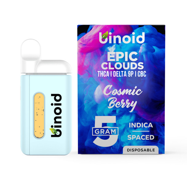 Binoid Epic Clouds THCA Live Resin Blend 5G Disposable Vape Pen - Cosmic Berry