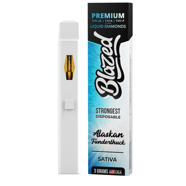 Blazed Liquid Diamonds THCA + Delta 9P + THC-JD 3G Disposable Vape Pen - Alaskan Funderthuck Blazed Liquid Diamonds THCA + Delta 9P + THC-JD 3G Disposable Vape Pen - Alaskan Funderthuck
