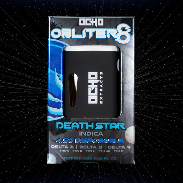 Ocho Extracts Obliter8 Live Resin Blend 4.5G Disposable Vape Pen - Deathstar (Indica)