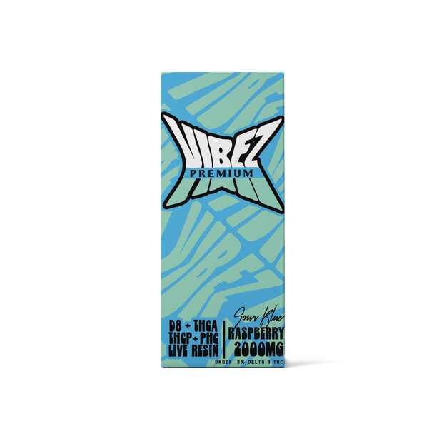 Premium Vibez D8 + THCA + THCP + PHC Live Resin Duos Disposable Vape Pen - Sour Blue Raspberry