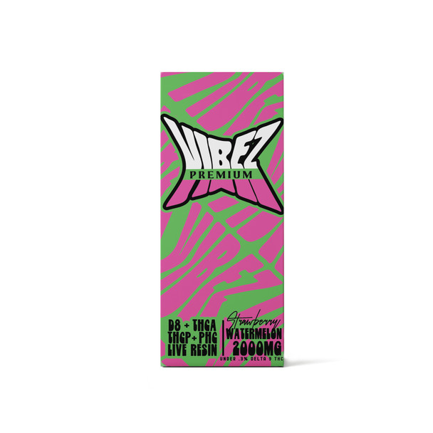 Premium Vibez D8 + THCA + THCP + PHC Live Resin Duos Disposable Vape Pen - Strawberry Watermelon