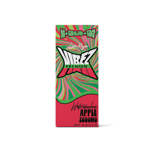 Premium Vibez D8 + THCJD + THCP Live Resin Duos Disposable Vape Pen - Watermelon Apple