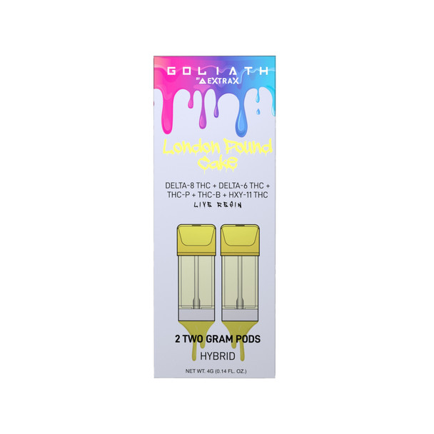 Delta Extrax Goliath D8 + D6 + THCP + THCB + HXY-11 THC Live Resin Pod Refill -  London Pound Cake