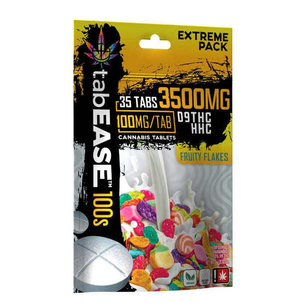 TabEASE 100s D9 THC + HHC Sugar-Free Tablets - Fruity Flakes