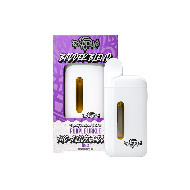 Exodus THCA + D8 + HXY-9 THC 5G Live Resin Disposable Vape Pen - Purple Urkle Exodus THCA + D8 + HXY-9 THC 5G Live Resin Disposable Vape Pen - Purple Urkle