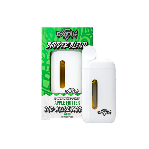 Exodus THCA + D8 + HXY-9 THC 5G Live Resin Disposable Vape Pen - Apple Fritter Exodus THCA + D8 + HXY-9 THC 5G Live Resin Disposable Vape Pen - Apple Fritter
