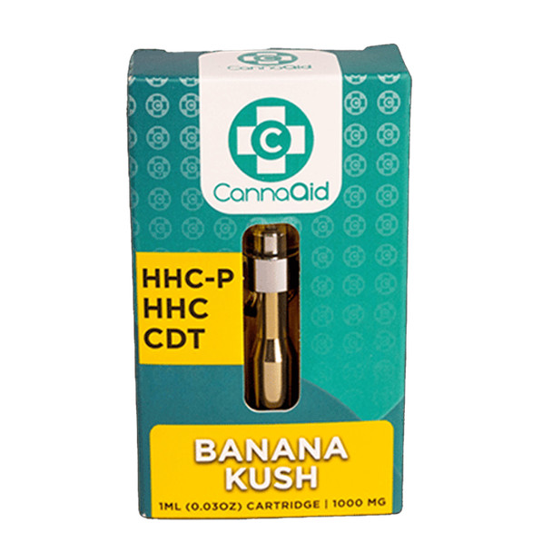 CannaAid HHC + HHC-P CDT 1G Vape Cartridge - Banana Kush