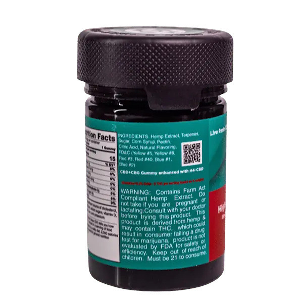 CannaAid High Potency H4-CBD Live Resin CDT Gummies - Calm Leaf