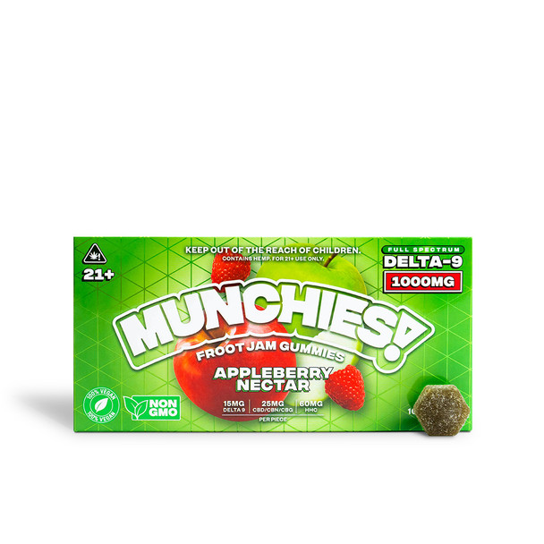 Delta Munchies Froot Jam Full Spectrum Delta 9 THC Gummies - Apple Berry Nectar Front
