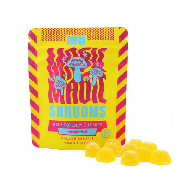My Magic Shrooms High Potency Proprietary Mushroom Blend Gummies - Golden Missile (Pineapple) My Magic Shrooms High Potency Proprietary Mushroom Blend Gummies - Golden Missile (Pineapple)