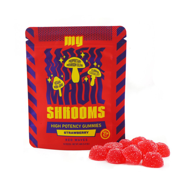 My Magic Shrooms High Potency Proprietary Mushroom Blend Gummies - Red Waves (Strawberry) My Magic Shrooms High Potency Proprietary Mushroom Blend Gummies - Red Waves (Strawberry)
