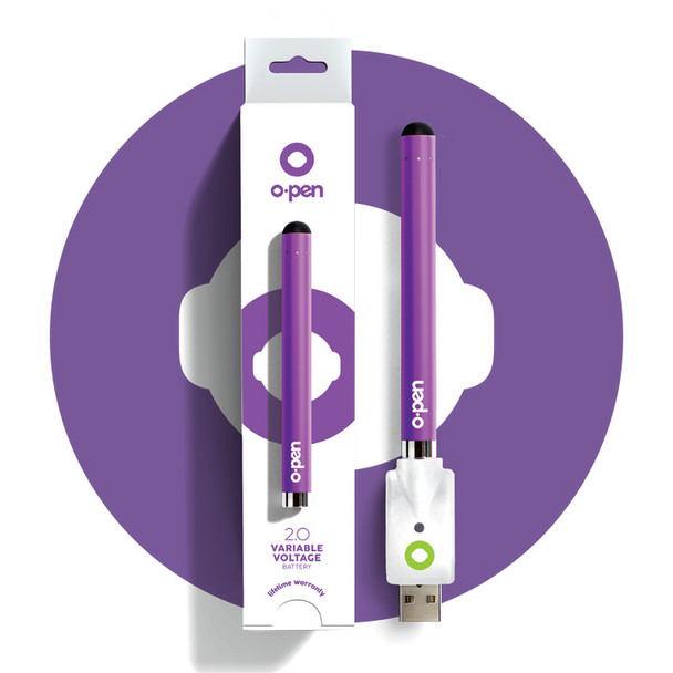 O.pen 2.0 Variable Voltage 510-Thread Battery - Purple O.pen 2.0 Variable Voltage 510-Thread Battery - Purple
