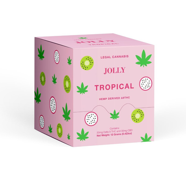 Jolly 1:1 Delta 9 THC + CBD Gummies - Tropical 60ct