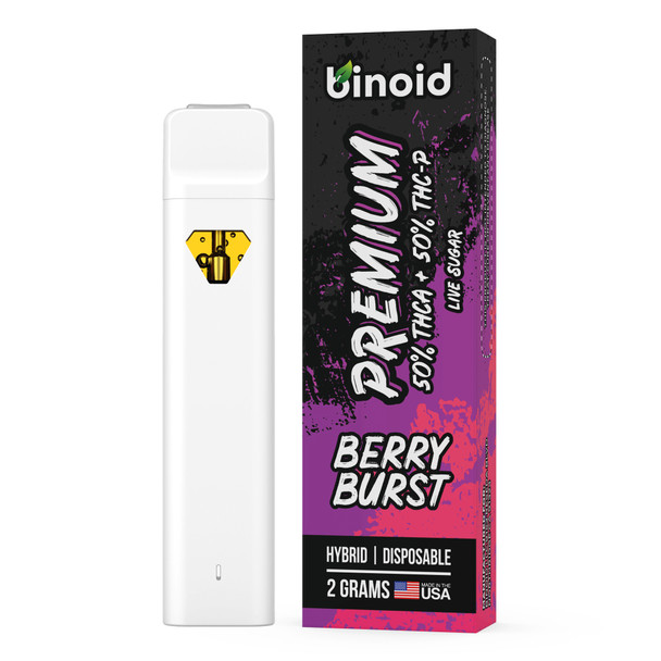 Binoid 50/50 THCA + THC-P Live Sugar 2G Disposable Vape Pen - Berry Burst