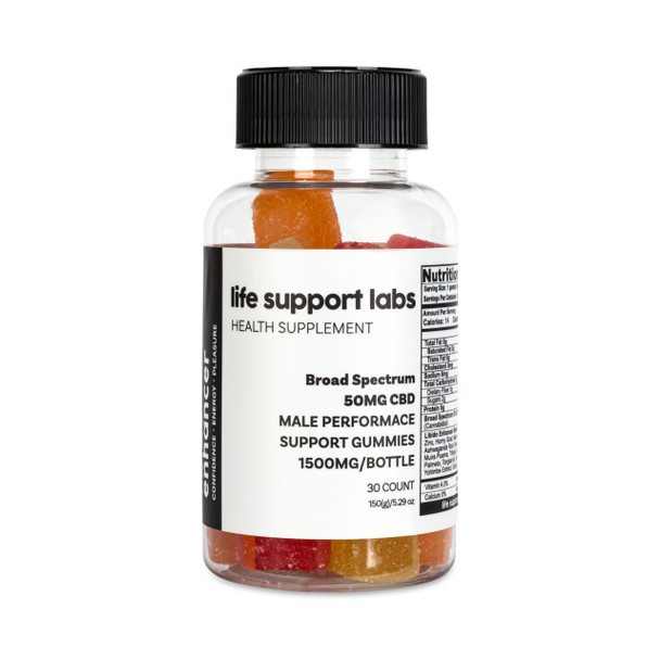 Life Support Labs Broad Spectrum CBD Male Performance Gummies - Front