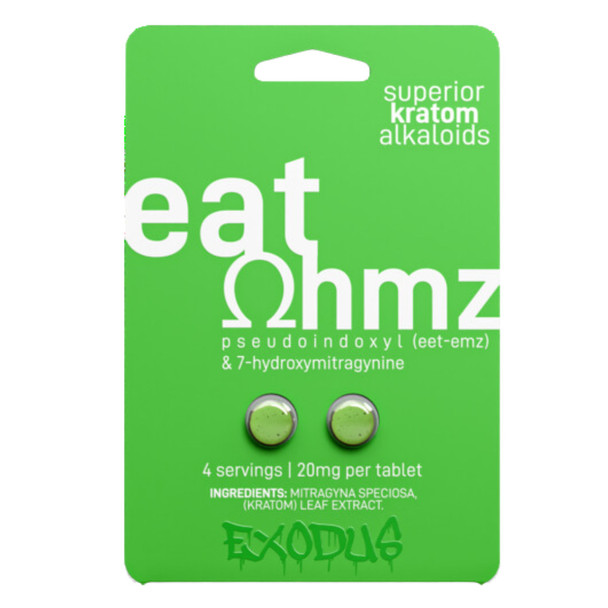 Eat Ohmz Pseudoindoxyl + 7-OH Kratom Alkaloid Blend Tablets - 2 Count