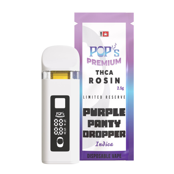 Pops Premium THCA Rosin Limited Reserve 2.5G Disposable Vape Pen - Purple Panty Dropper