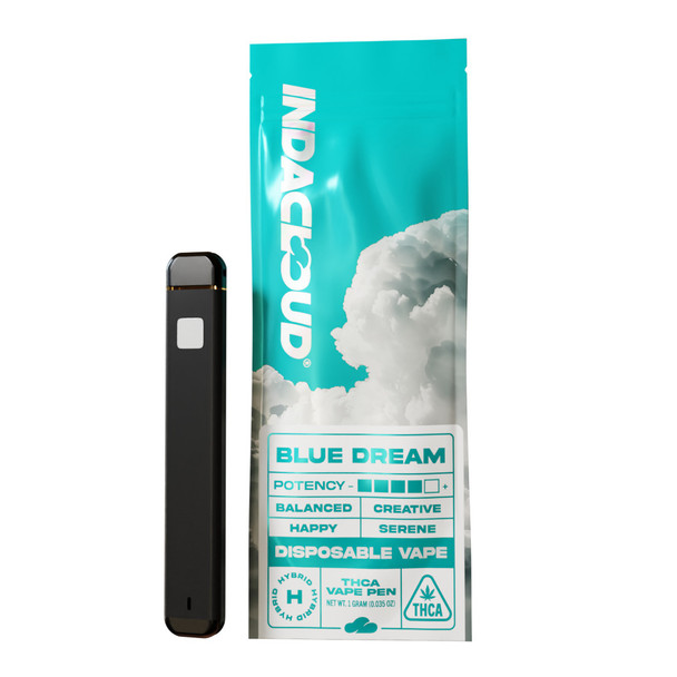 IndaCloud THCa 1G Disposable Vape Pen - Blue Dream
