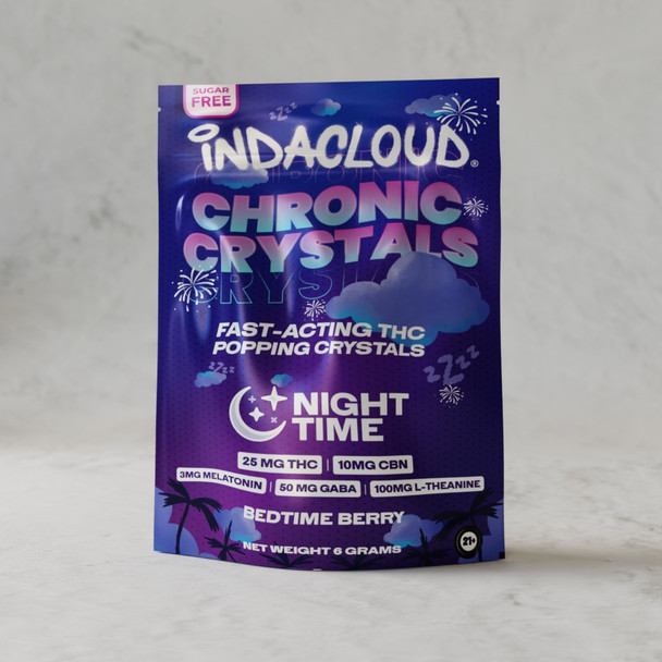 IndaCloud Delta 9 THC Day & Night Popping Chronic Crystals - Bedtime Berry