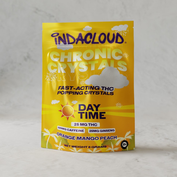 IndaCloud Delta 9 THC Day & Night Popping Chronic Crystals - Orange Mango Peach Daytime