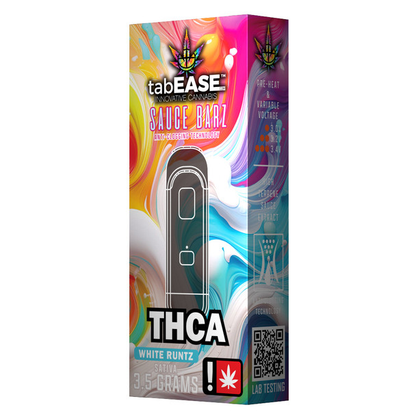 TabEASE Sauce Barz High Terpene THCA 3.5G Disposable Vape Pen - White Runtz Sauce