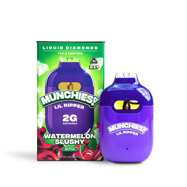 Delta Munchies Lil Ripper Liquid Diamond THCA 2G Disposable Vape Pen - Watermelon Slushy