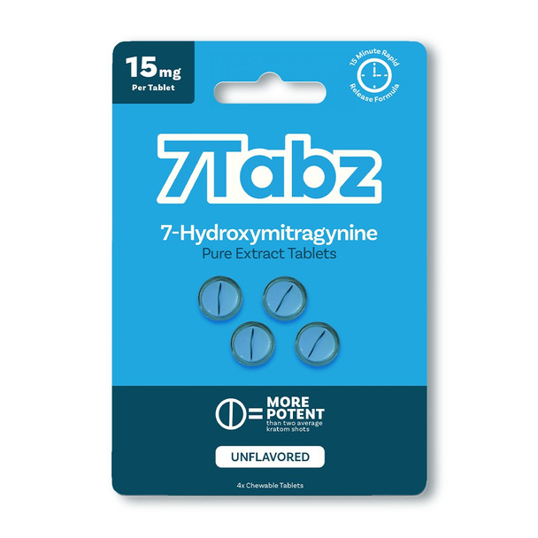 7Tabz 7-Hydroxymitragynine 4 Pack 15mg Pure 7-OH Extract Tablets - Unflavored