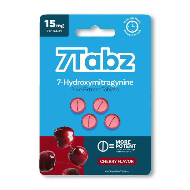 7Tabz 7-Hydroxymitragynine 4 Pack 15mg Pure 7-OH Extract Tablets - Cherry