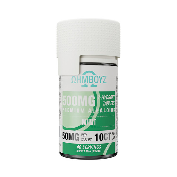 OhmBoyz Premium Alkaloids 7-Hydroxy 50mg Tablets - Mint