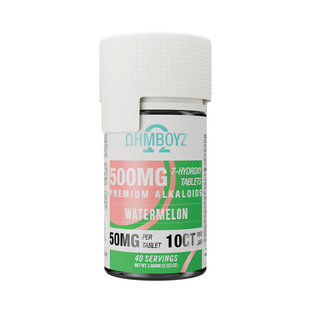 OhmBoyz Premium Alkaloids 7-Hydroxy 50mg Tablets - Watermelon