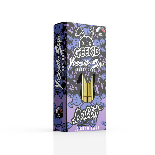 Geek'd Dabbit Season THCA 20x .5G Vape Cartridge - Yosemite Slam (Berry Rntz)