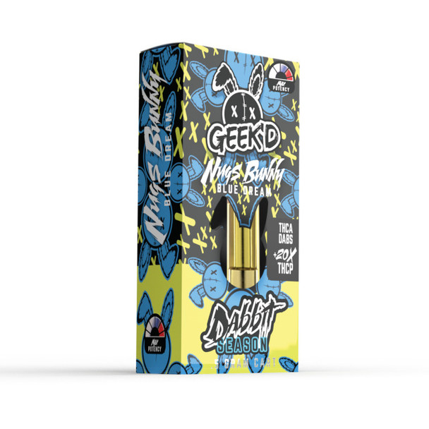 Geek'd Dabbit Season THCA 20x .5G Vape Cartridge - Nugs Bunny (Blue Dream)