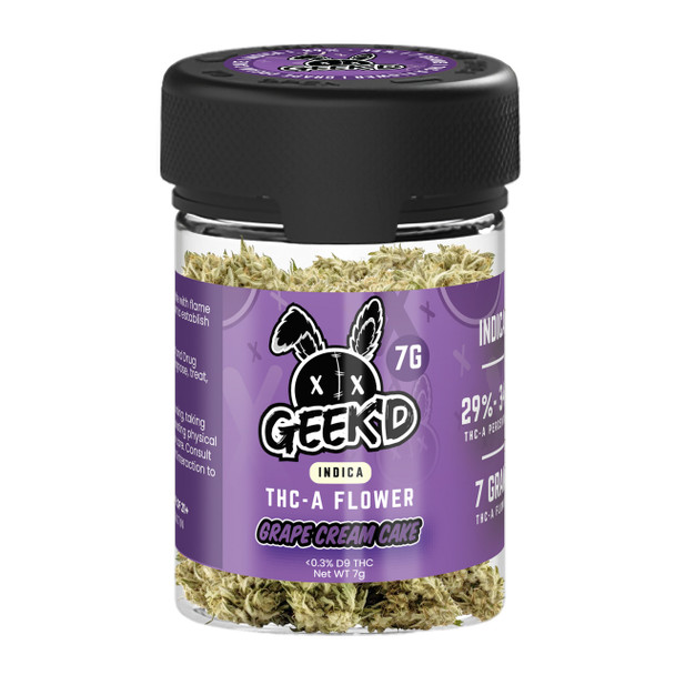 Geek'd THCA Premium Exotic Flower - Grape Cream Cake