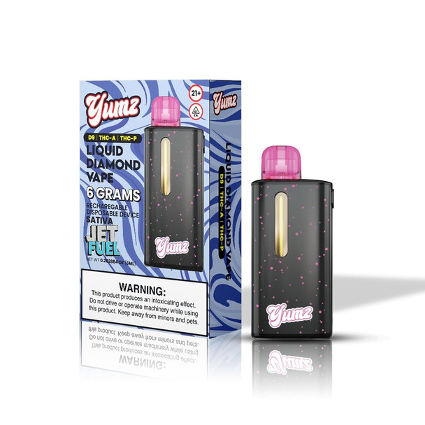 Yumz Liquid Diamond D9 + THC-A + THC-P 6G Disposable Vape Pen - Jet Fuel