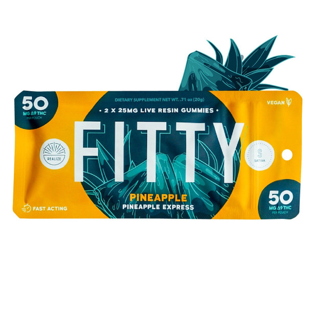 Realize Fitty Live Resin Delta 9 THC Gummies - Pineapple / Pineapple Express