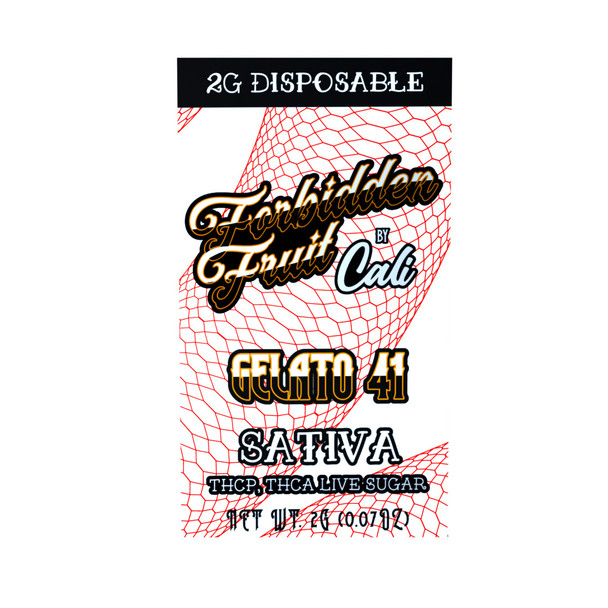 Forbidden Fruit by Cali THC-P + THCA Live Sugar 2G Disposable Vape Pen - Gelato 41